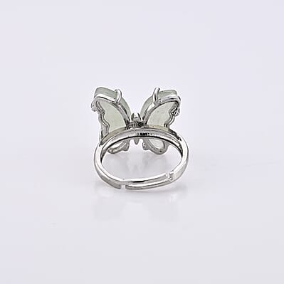 Green Aventurine 7.00 ctw Ring in Goldtone (Adjustable)