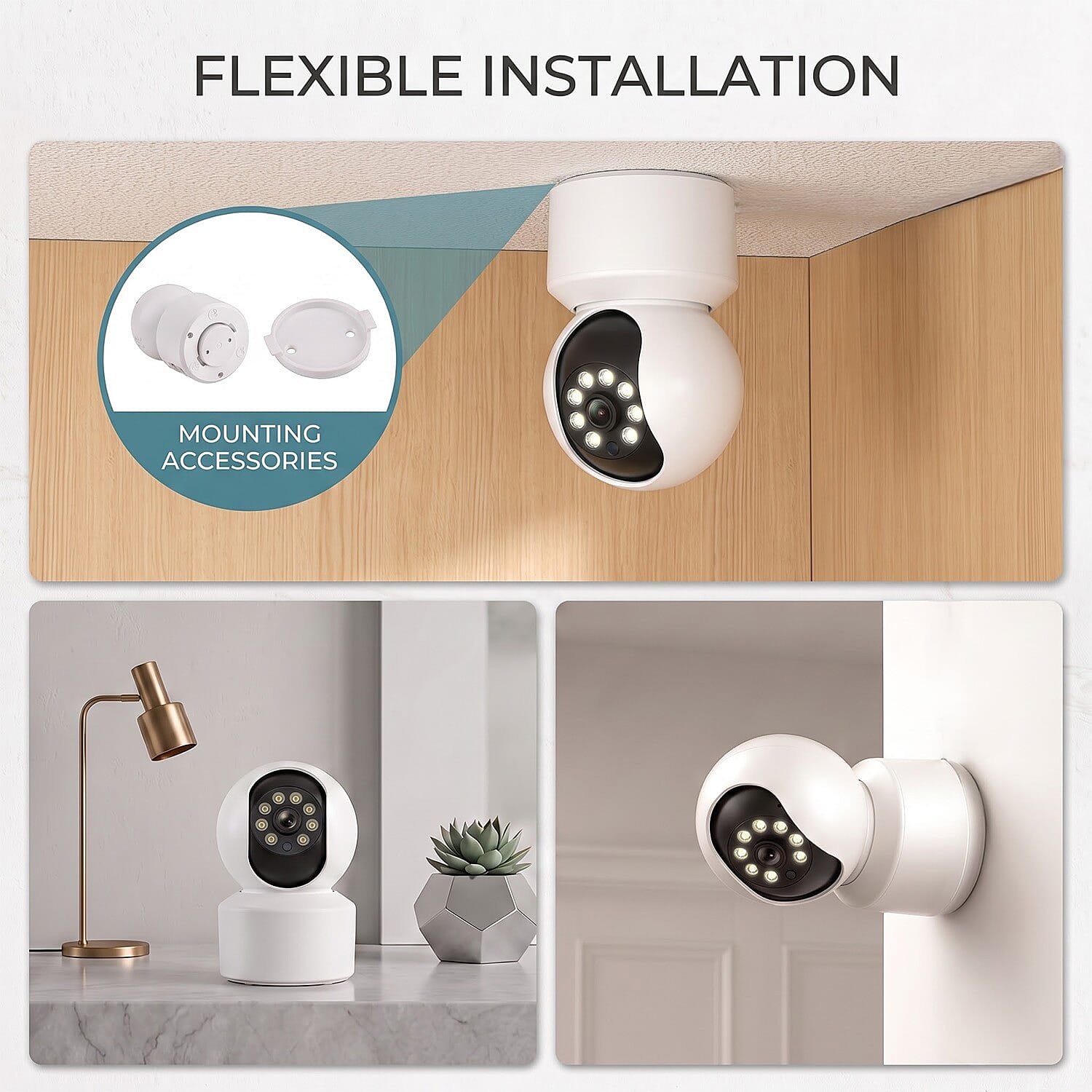 Livmore Destop Home Infrared HD Night Vision Wireless WiFi Camera (500,000 Pixels)