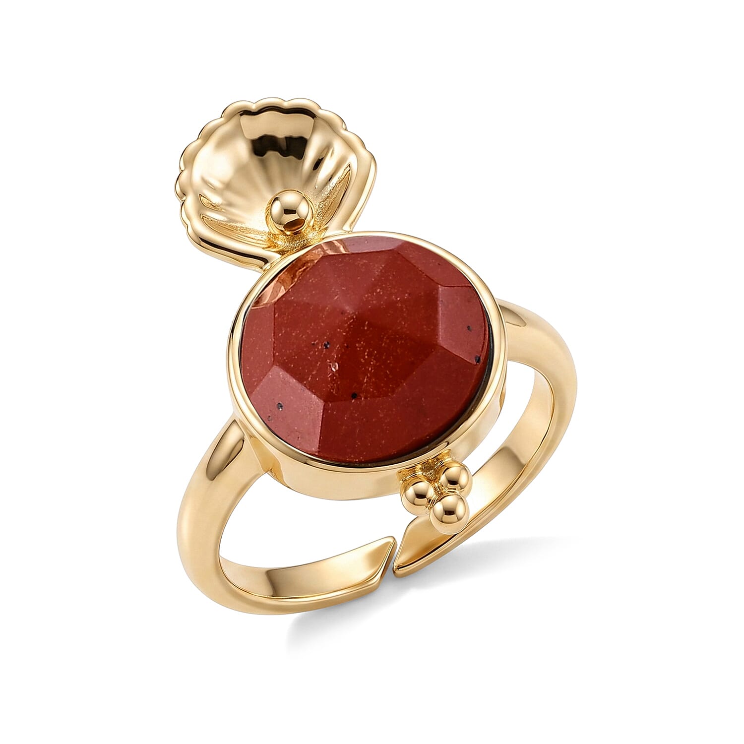 Yellow Tigers Eye Ring in Goldtone (Adjustable) 5.00 ctw