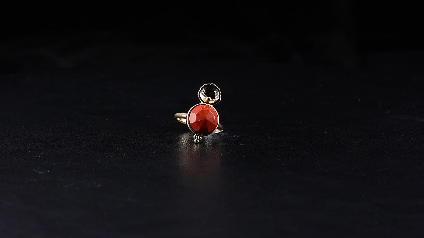 Yellow Tigers Eye Ring in Goldtone (Adjustable) 5.00 ctw
