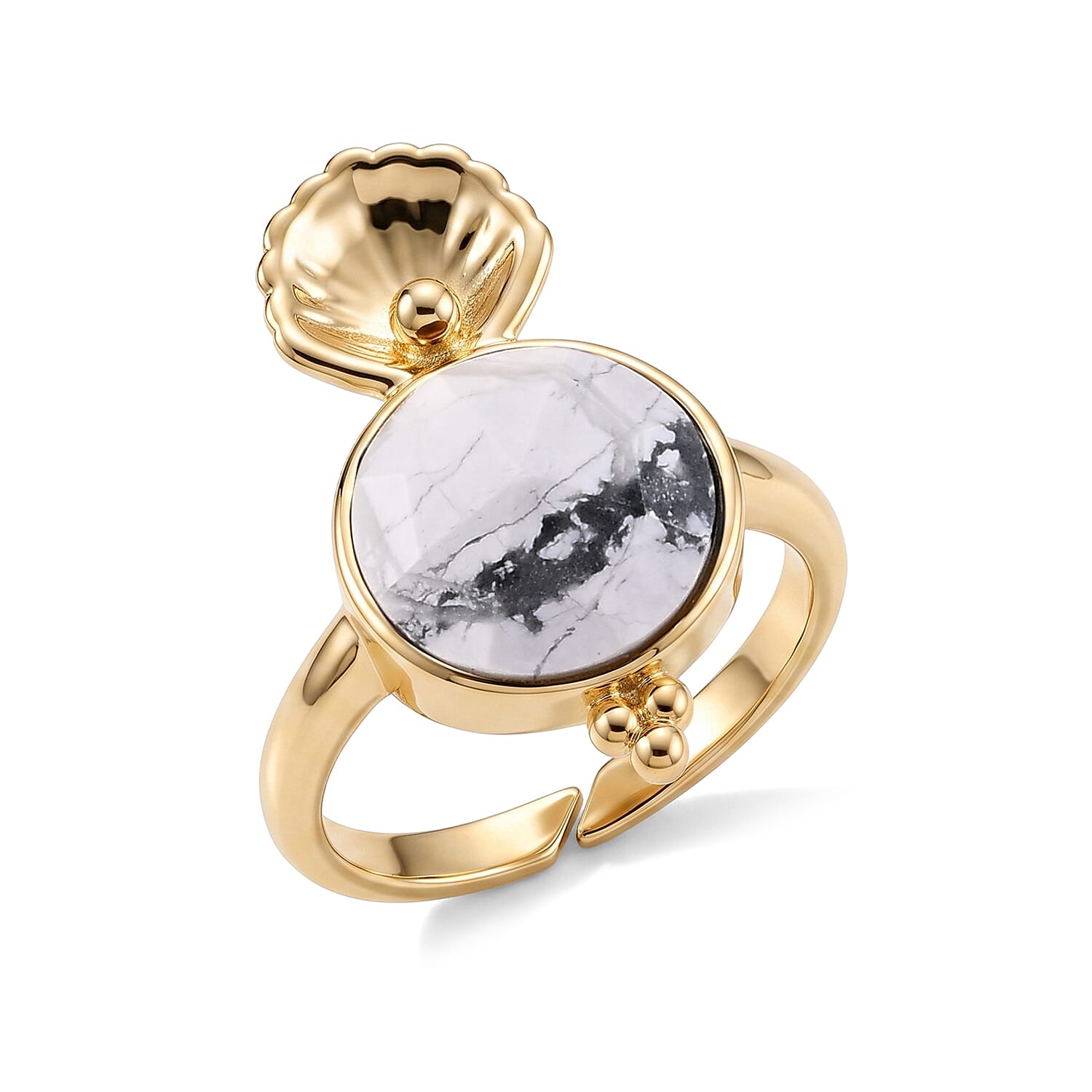 Yellow Tigers Eye Ring in Goldtone (Adjustable) 5.00 ctw