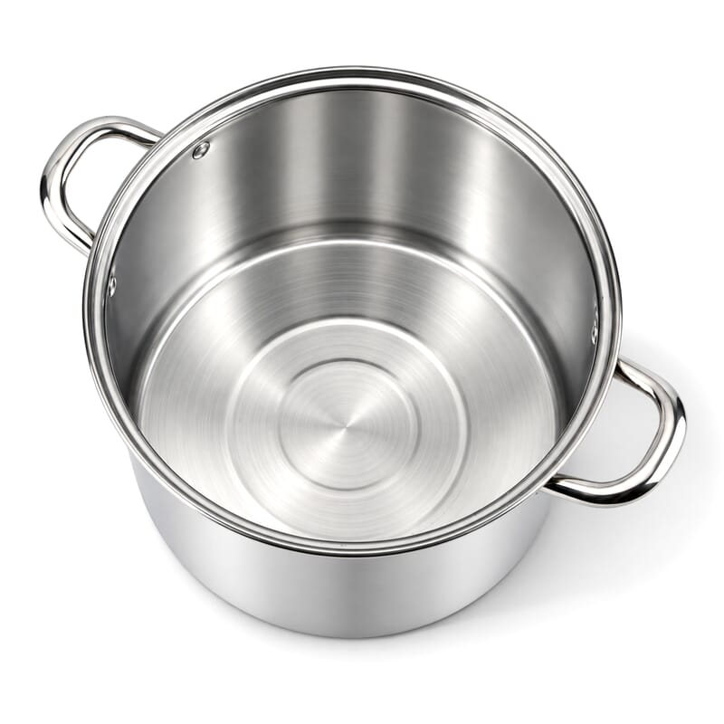 Livmore Stainless Steel Set of 4pcs Cooking Pot - 5L/6L/7L/10L