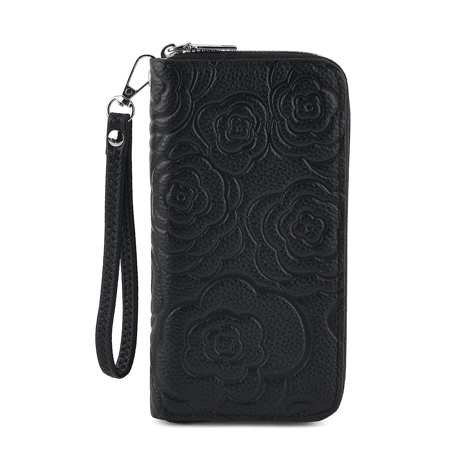 La Marey Black Genuine Leather RFID Protected Women's Wallet