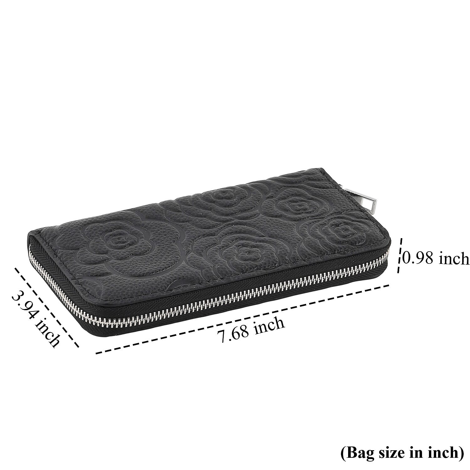 La Marey Black Genuine Leather RFID Protected Women's Wallet