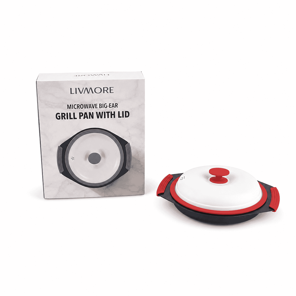 Red Round Pot with Iron Lid