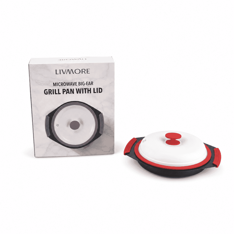 Red Round Pot with Iron Lid