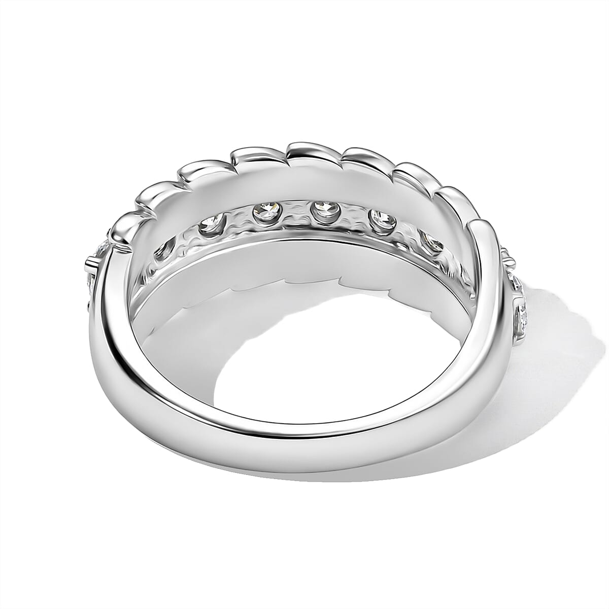 EverTrue Simulated Diamond 2.25 ctw Ring in Stainless Steel (Size 5.0) image number 4