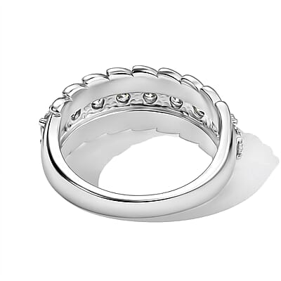 EverTrue Simulated Diamond 2.25 ctw Ring in Stainless Steel (Size 5.0)