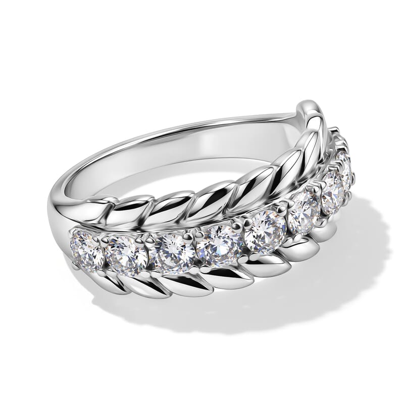 EverTrue Simulated Diamond 2.25 ctw Ring in Stainless Steel (Size 7.0)