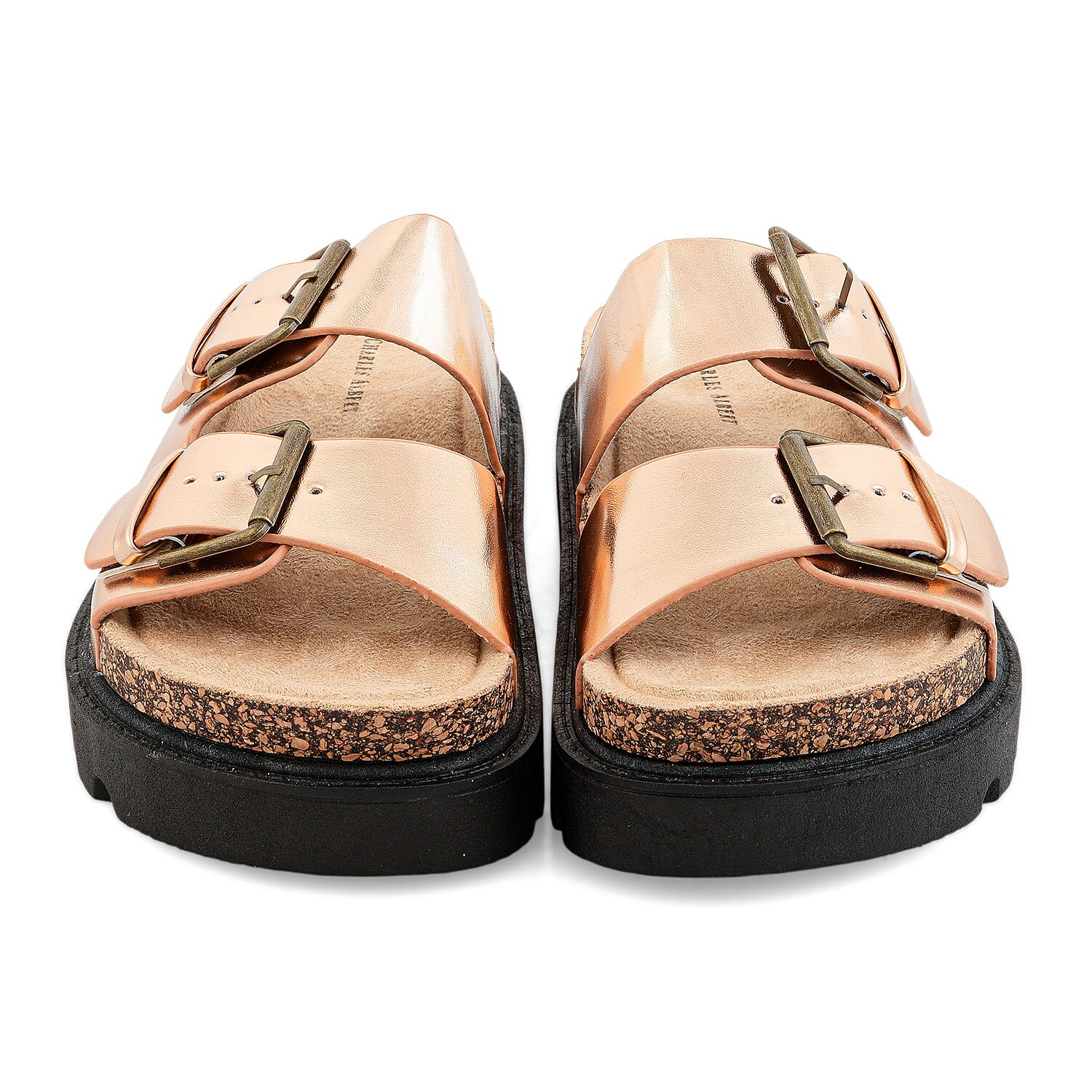 Charles Albert Rose Gold Strap Sandal -6