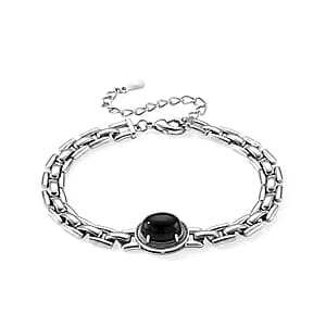 Hypersthene 5.00 ctw Beaded Bracelet in Silvertone