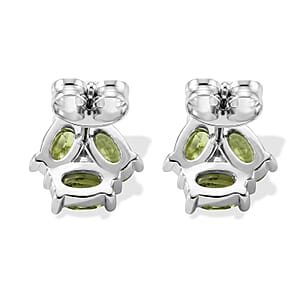 Peridot 2.00 ctw Earrings in Silvertone