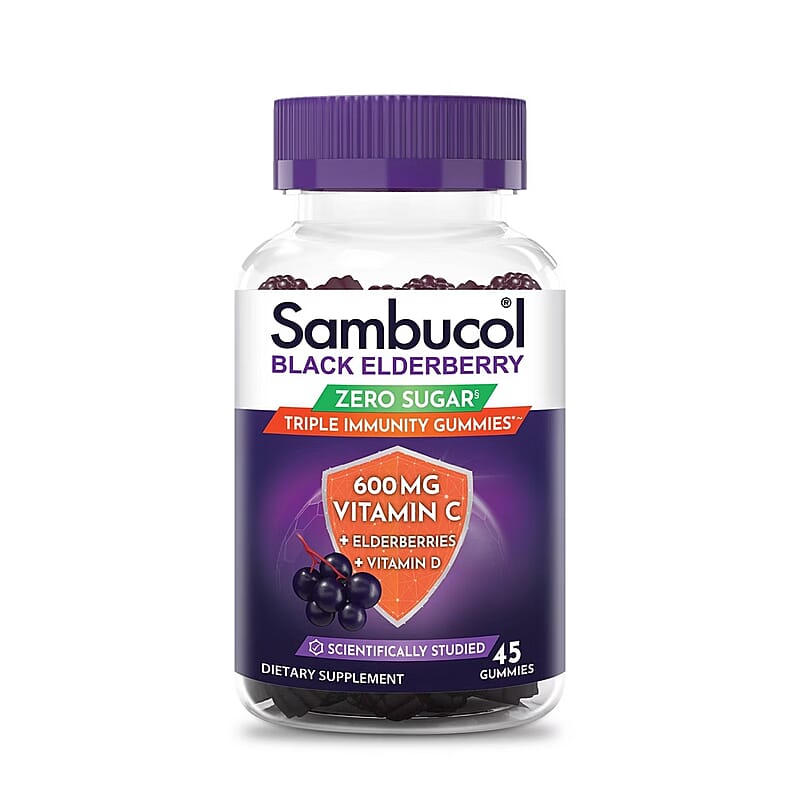New Nordic Elderberry Vegan Gummies 60 Count- Black