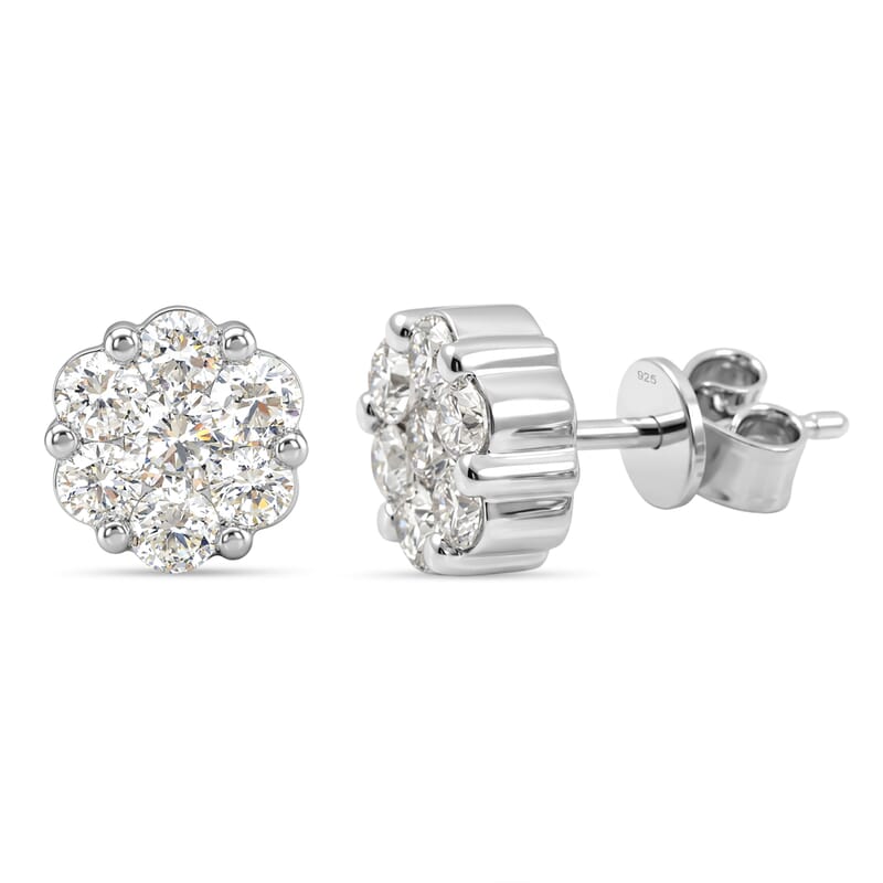 Luxuriant Lab Grown Diamond G SI1 1.00 ctw Earrings in Sterling Silver