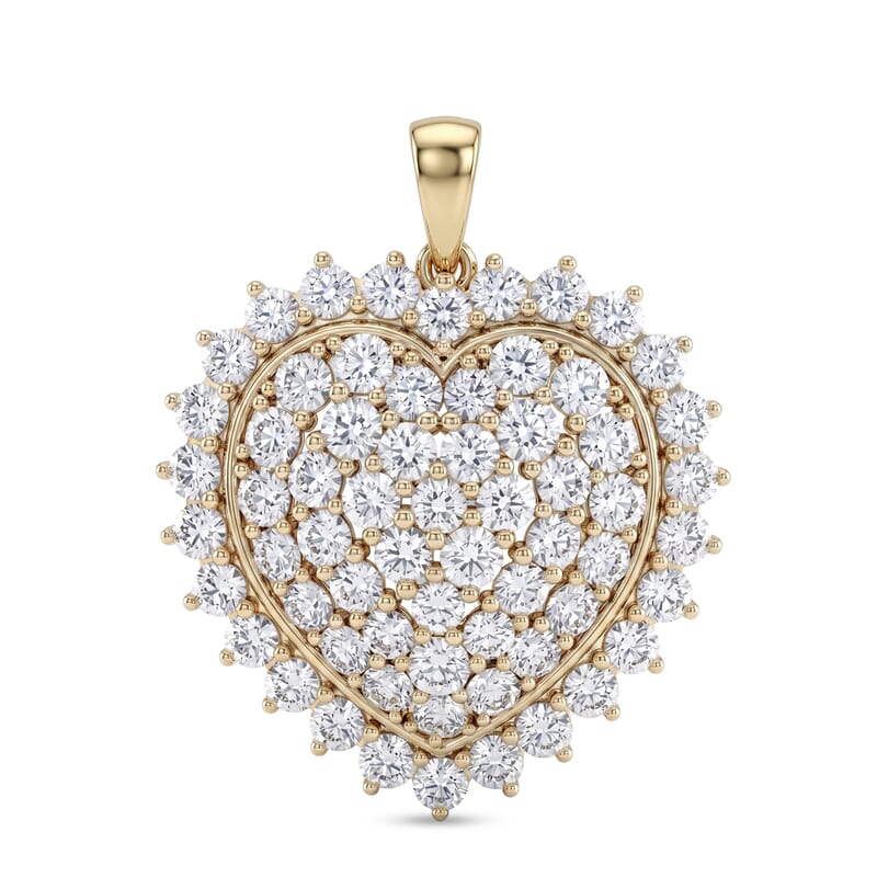Luxuriant Lab Grown Diamond G SI1 2.75 ctw Pendant without Chain in 14K Yellow Gold Over Sterling Silver
