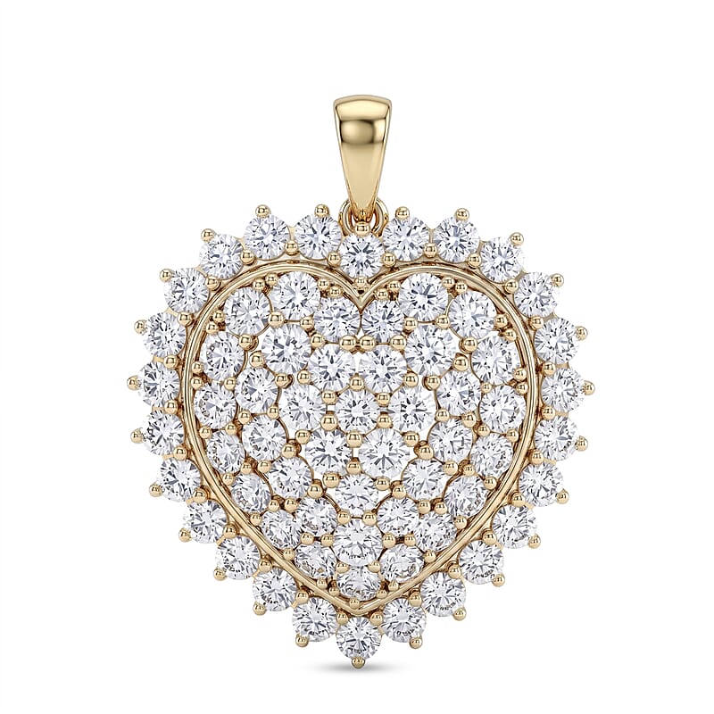Luxuriant Lab Grown Diamond G SI1 2.75 ctw Pendant without Chain in 14K Yellow Gold Over Sterling Silver