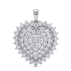 Luxuriant Lab Grown Diamond G SI1 2.75 ctw Pendant without Chain in Sterling Silver