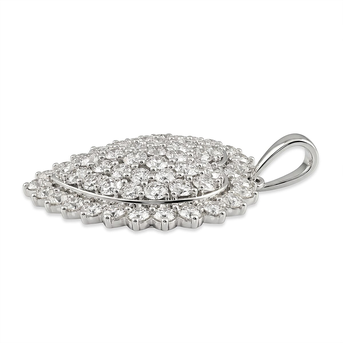 Luxuriant Lab Grown Diamond G SI1 2.75 ctw Pendant without Chain in Sterling Silver image number 3