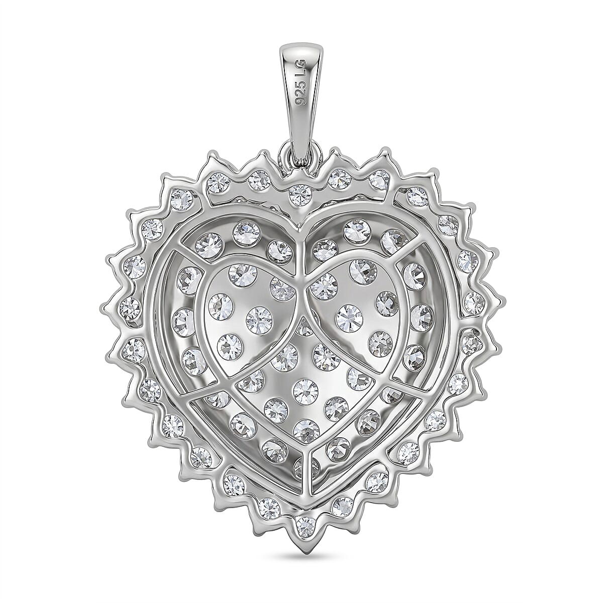 Luxuriant Lab Grown Diamond G SI1 2.75 ctw Pendant without Chain in Sterling Silver image number 4