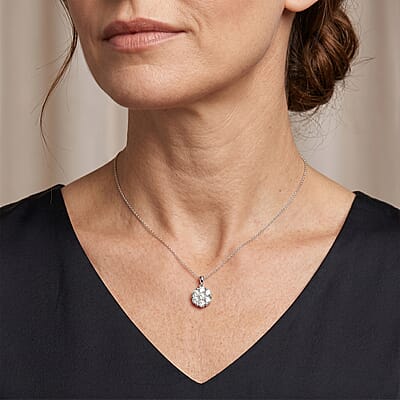 Luxuriant Lab Grown Diamond SI1 0.80 ctw Pendant without Chain in Sterling Silver