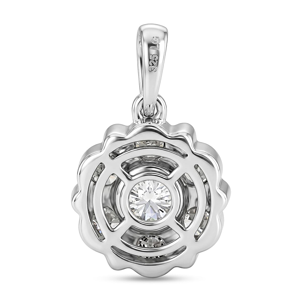 Luxuriant Lab Grown Diamond SI1 0.80 ctw Pendant without Chain in Sterling Silver