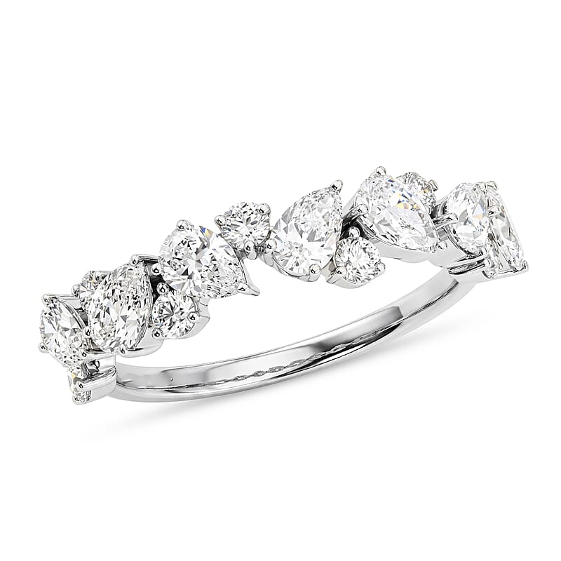 Luxuriant Lab Grown Diamond SI1 1.40 ctw Ring in Sterling Silver (Size 9.0)