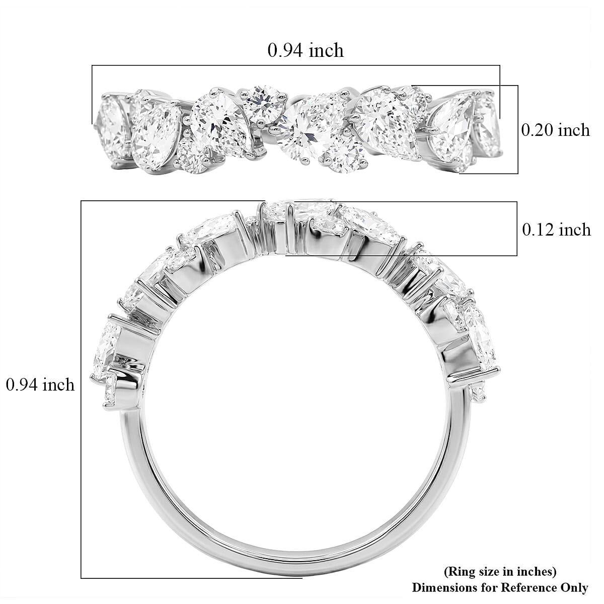 Luxuriant Lab Grown Diamond SI1 1.40 ctw Ring in Sterling Silver (Size 9.0)