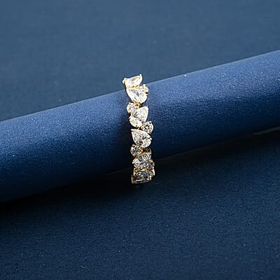 Luxuriant Lab Grown Diamond SI1 1.40 ctw Ring in 14K Yellow Gold Over Sterling Silver (Size 7.0)