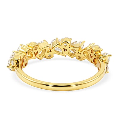 Luxuriant Lab Grown Diamond SI1 1.40 ctw Ring in 14K Yellow Gold Over Sterling Silver (Size 7.0)
