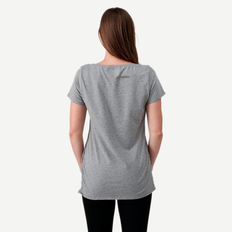 La Marey - Set of 2 Black Stripe and Gray Side Rushing Short Sleeve Tops - Medium