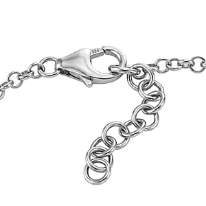 Certified & Appraised D'Joy Premium Usambara Color Change Garnet and Moissanite 10.85 ctw Bracelet in Rhodium Over Sterling Silver (7.25 In)