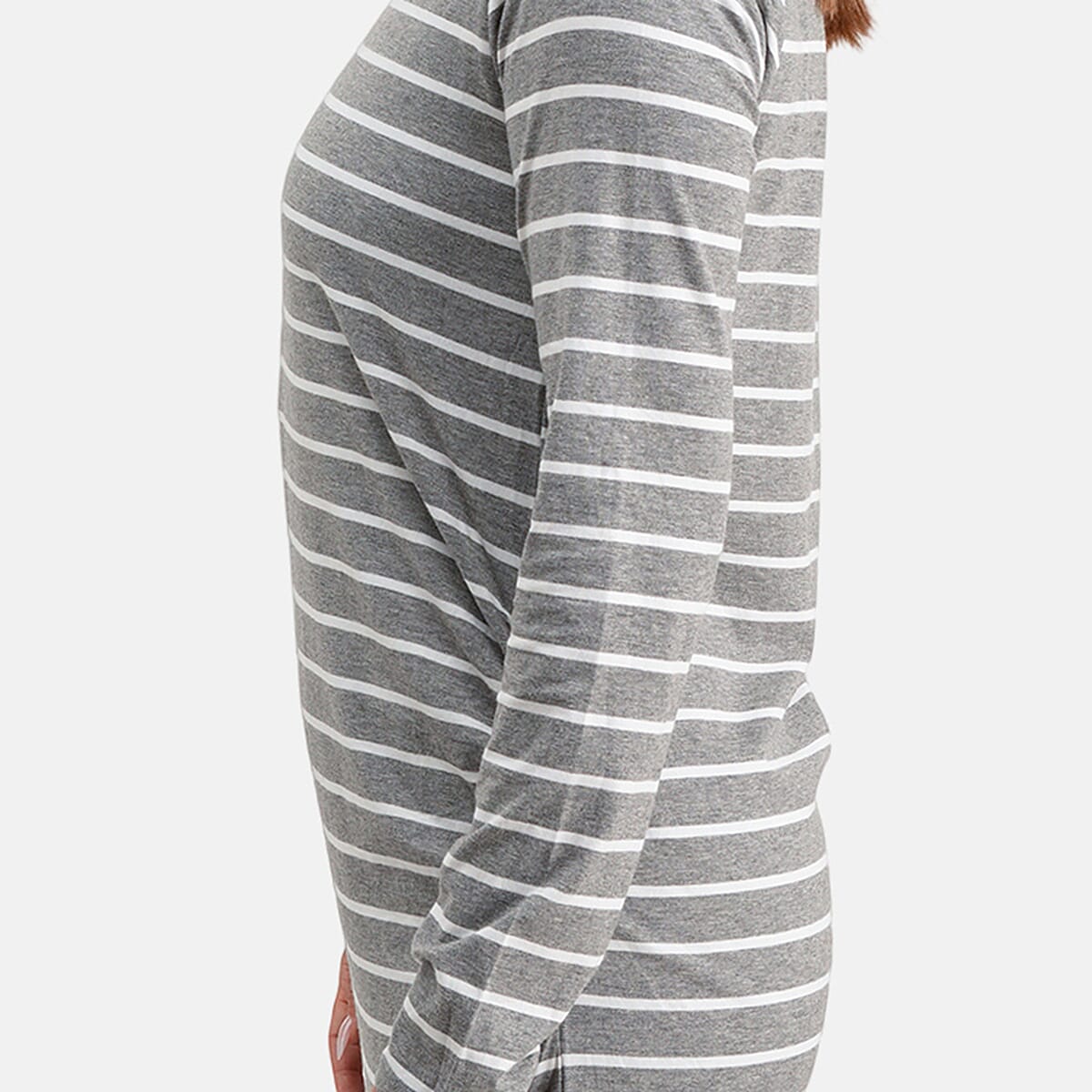 La Marey - Set of 2 Gray Side Rushing Long Sleeve Tops - Large