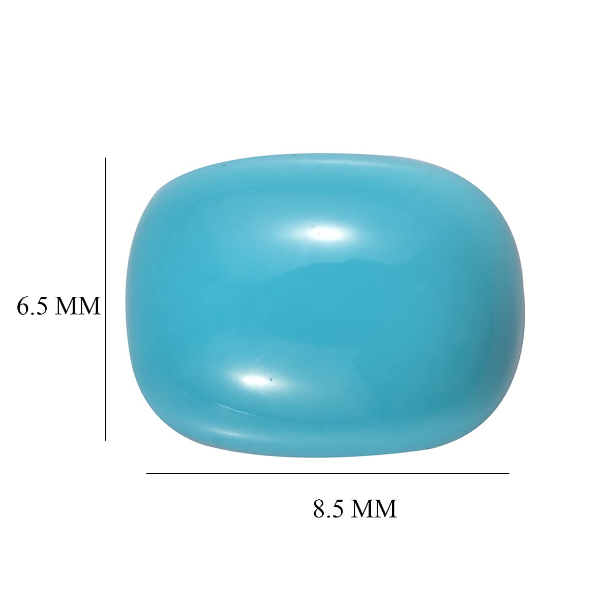 Sleeping Beauty Turquoise (Cush 8.5x6.5 mm) 1.50 ctw image number 4