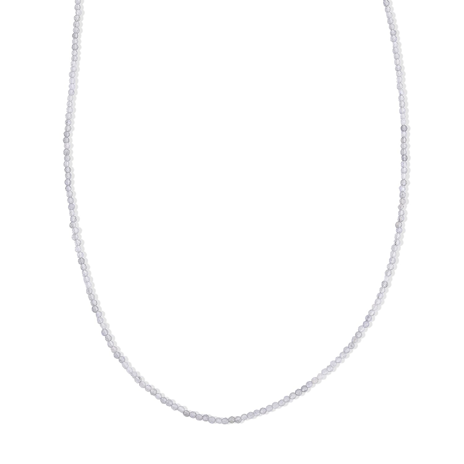 Golden Rutilated Quartz Beaded Necklace in Silvertone (15.5+17.5 Inches) 10.00 ctw