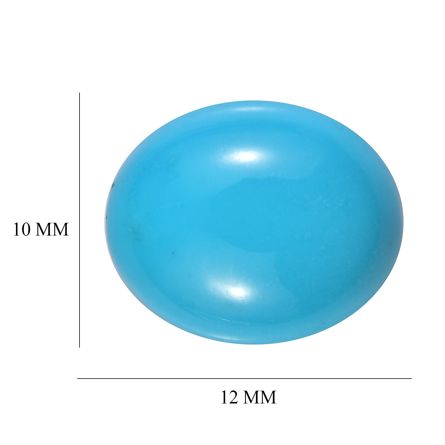 AAA Sleeping Beauty Turquoise (Ovl 12x10 mm) 4.60 ctw