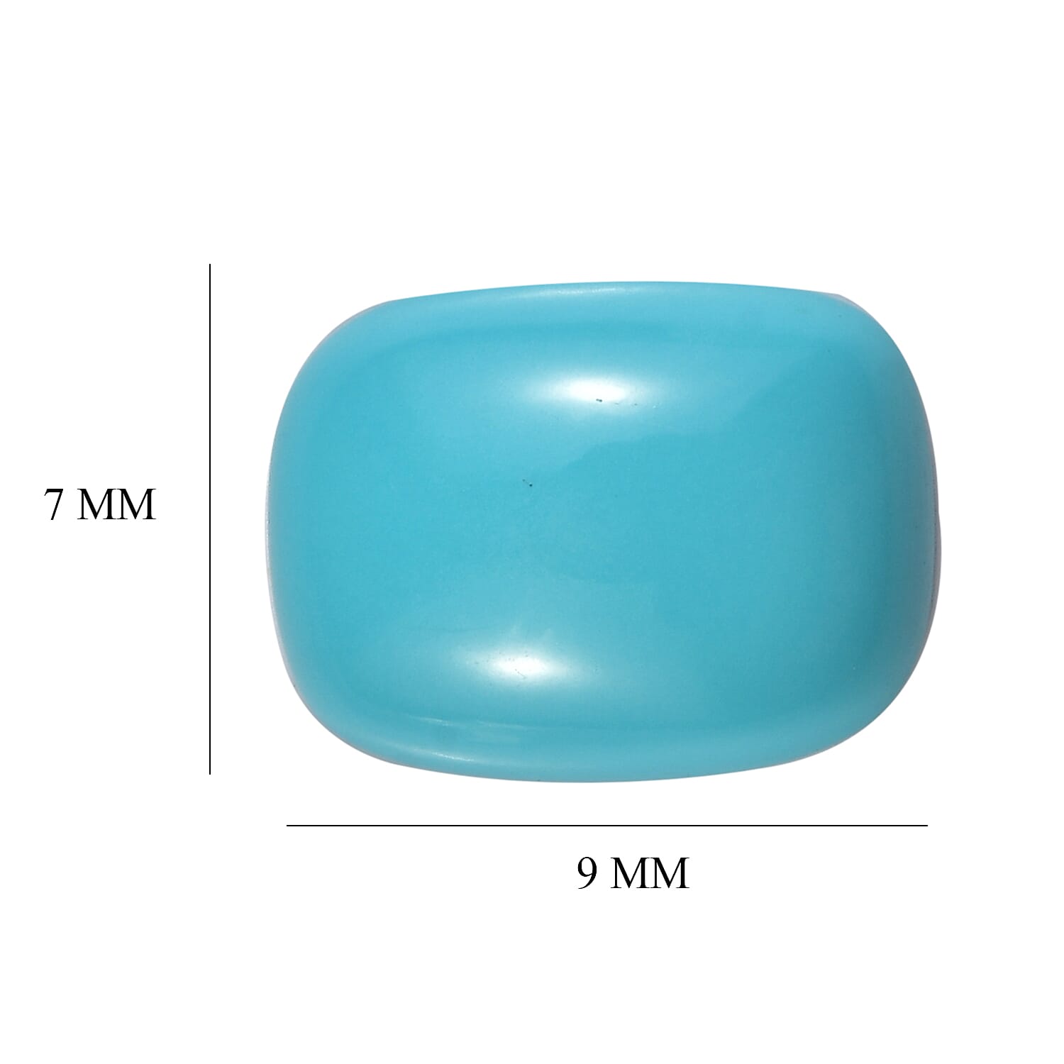 Sleeping Beauty Turquoise (Cush 9x7 mm) 1.51 ctw