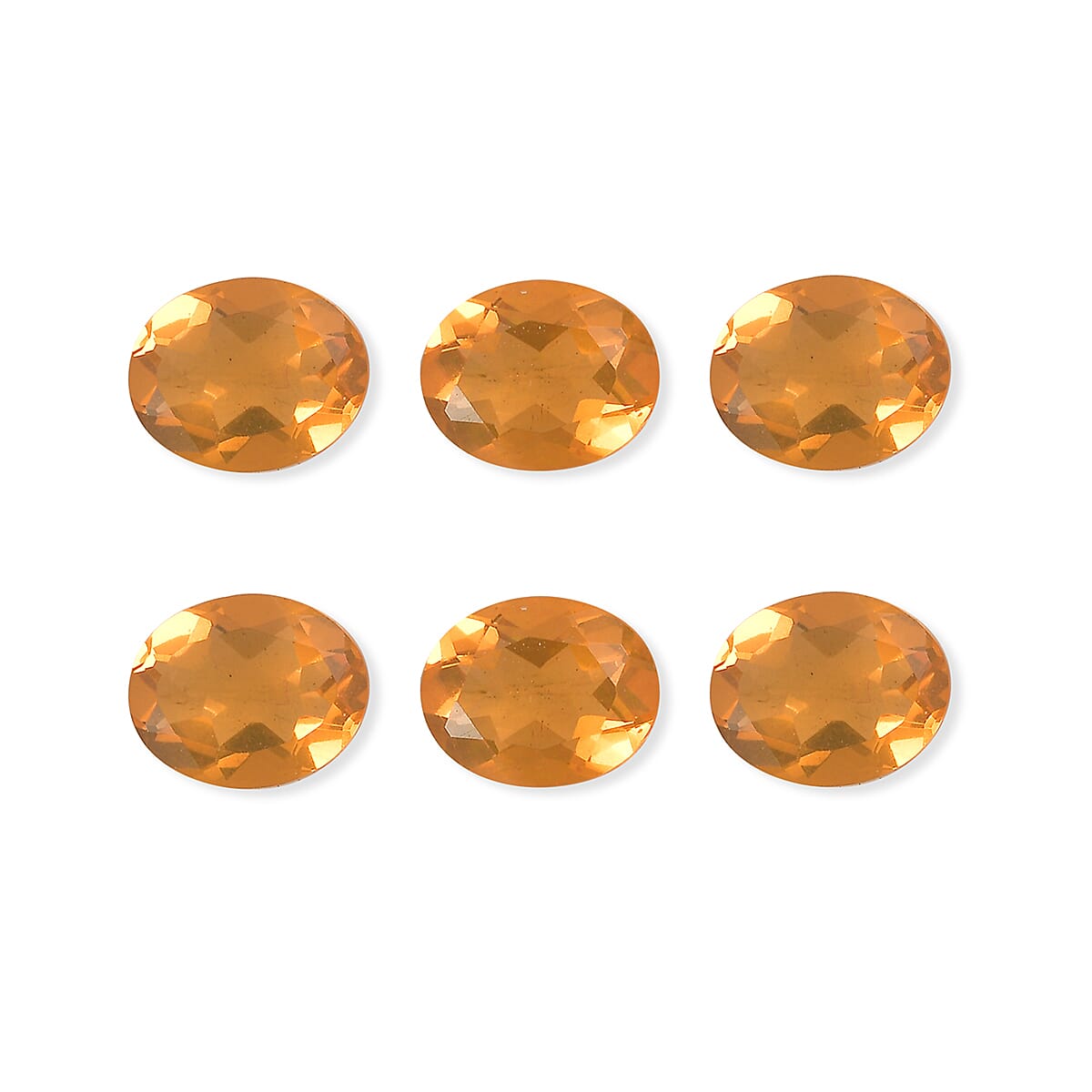 Fire Opal Set of 6 (Ovl 5x4 mm) 1.38 ctw