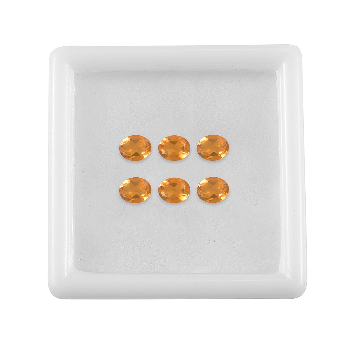 Fire Opal Set of 6 (Ovl 5x4 mm) 1.38 ctw