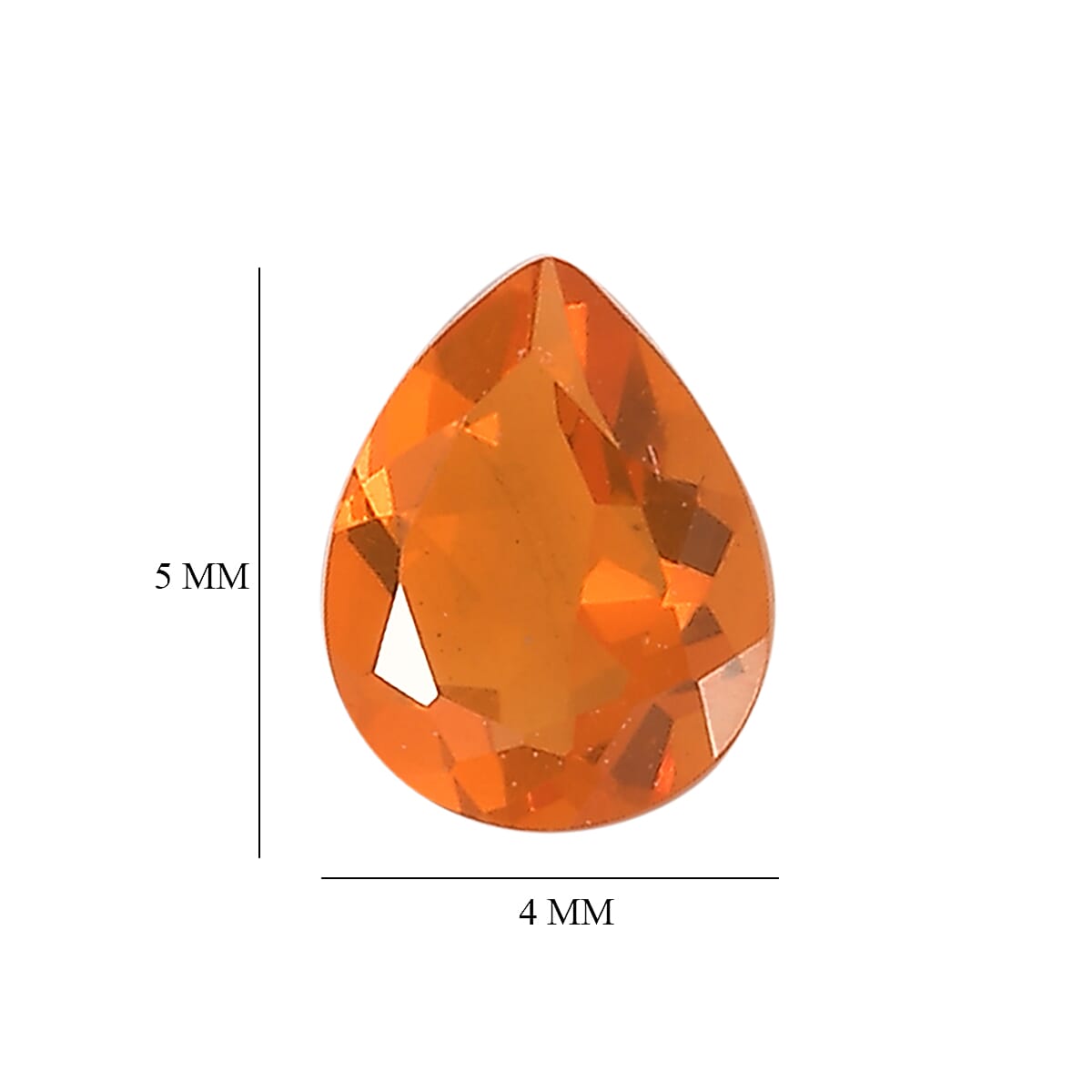 AA Fire Opal Set of 6 (Pear 5x4 mm) 1.39 ctw