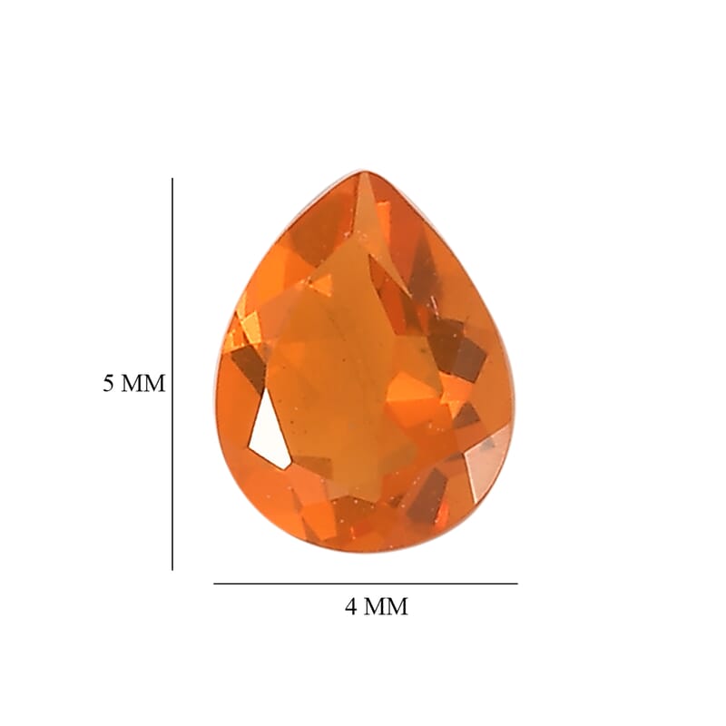 AA Fire Opal Set of 6 (Pear 5x4 mm) 1.39 ctw