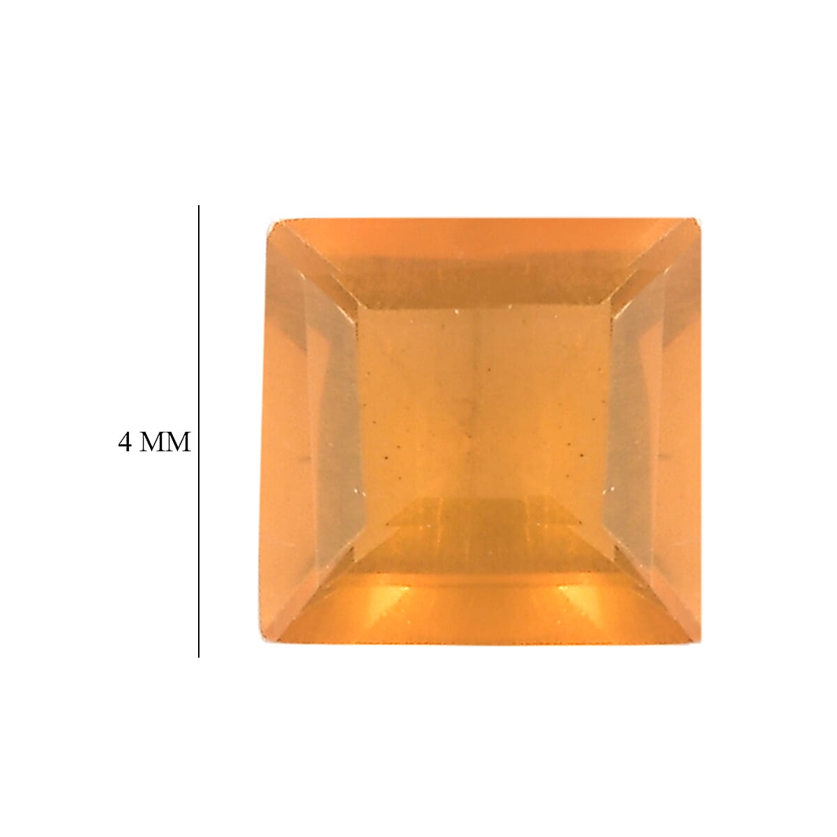 Fire Opal Set of 5 (Sqr 4 mm) 0.97 ctw