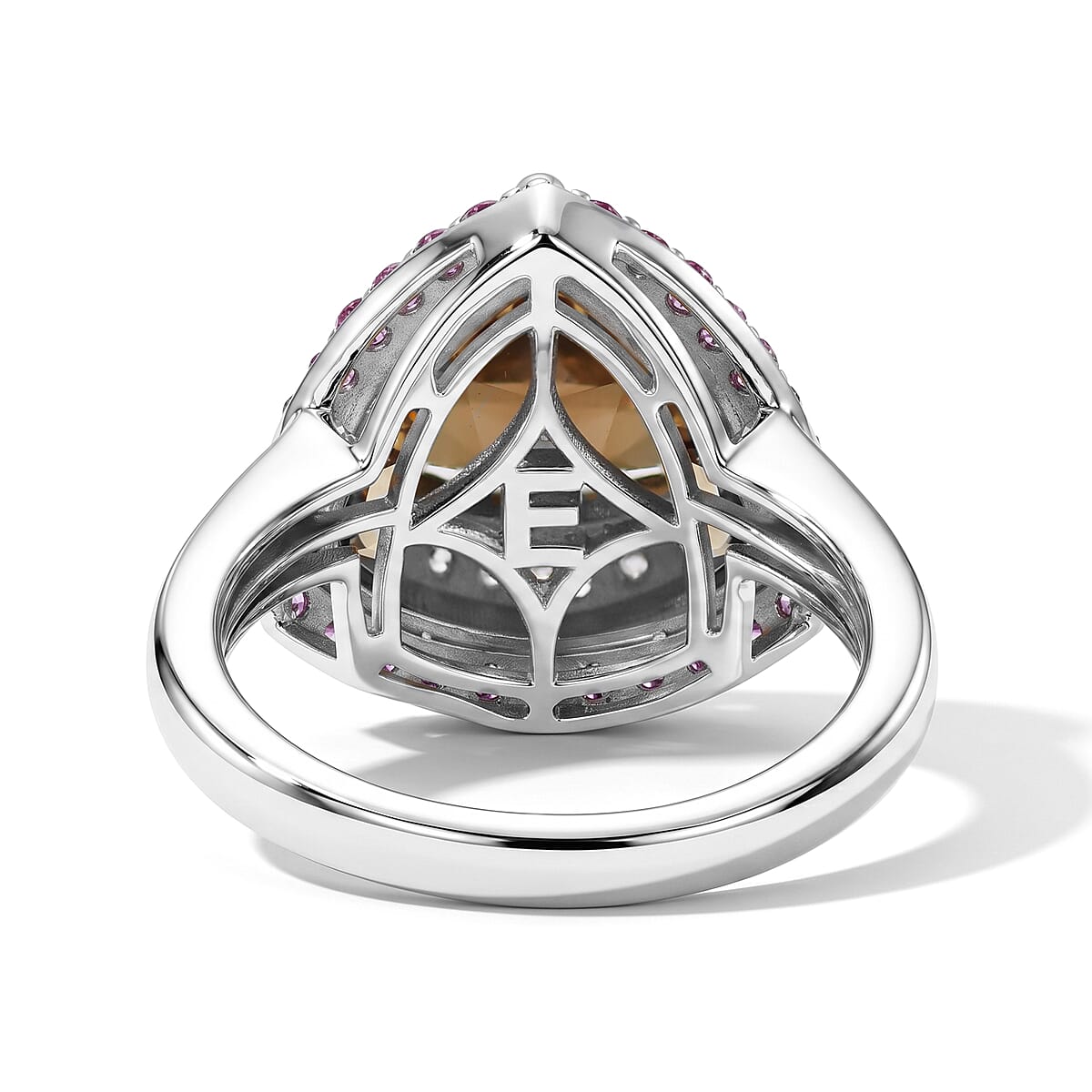 EverTrue Autumn Alexite, Multi Gemstone Crown of Firelight Ring in Platinum Bond (Size 10.0) 4.50 ctw image number 4