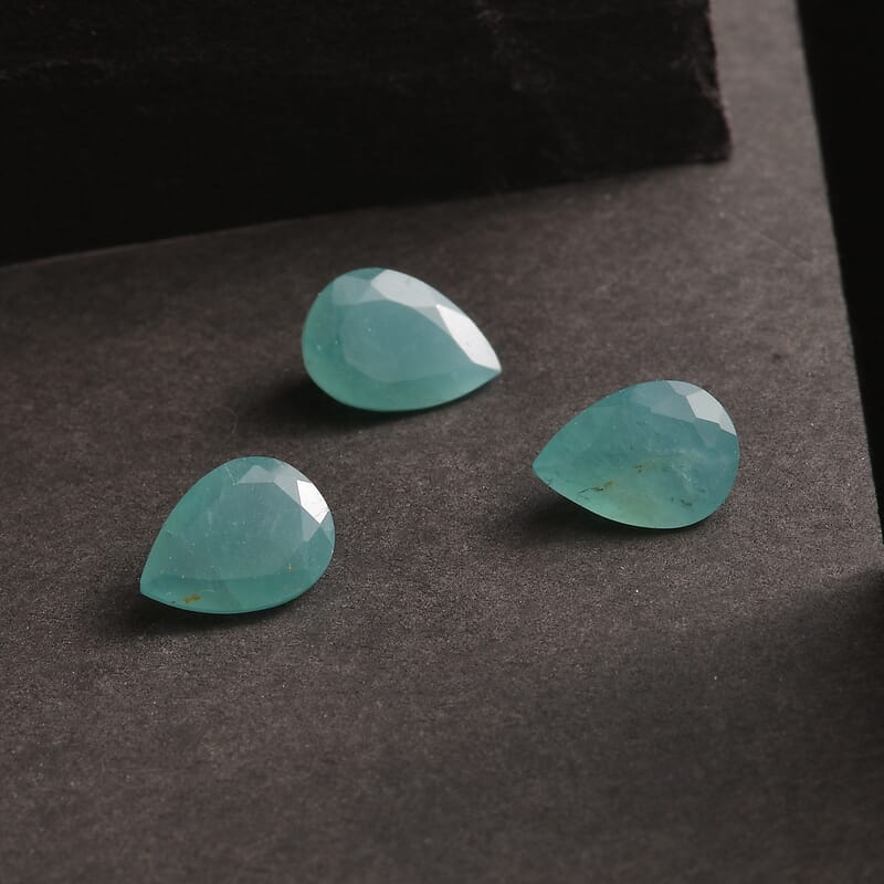 AA Grandidierite Set of 3 (Pear 7x5 mm) 1.88 ctw