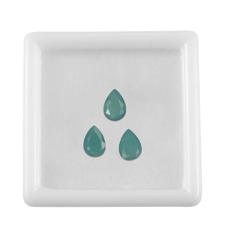 AA Grandidierite Set of 3 (Pear 7x5 mm) 1.88 ctw