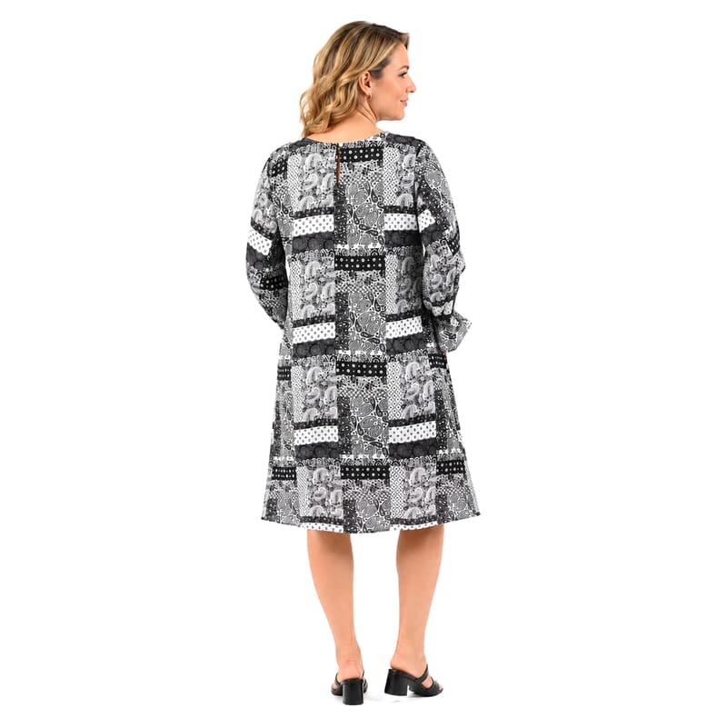 La Marey Black Bandana Poly Moss Printed Tunic - S/M