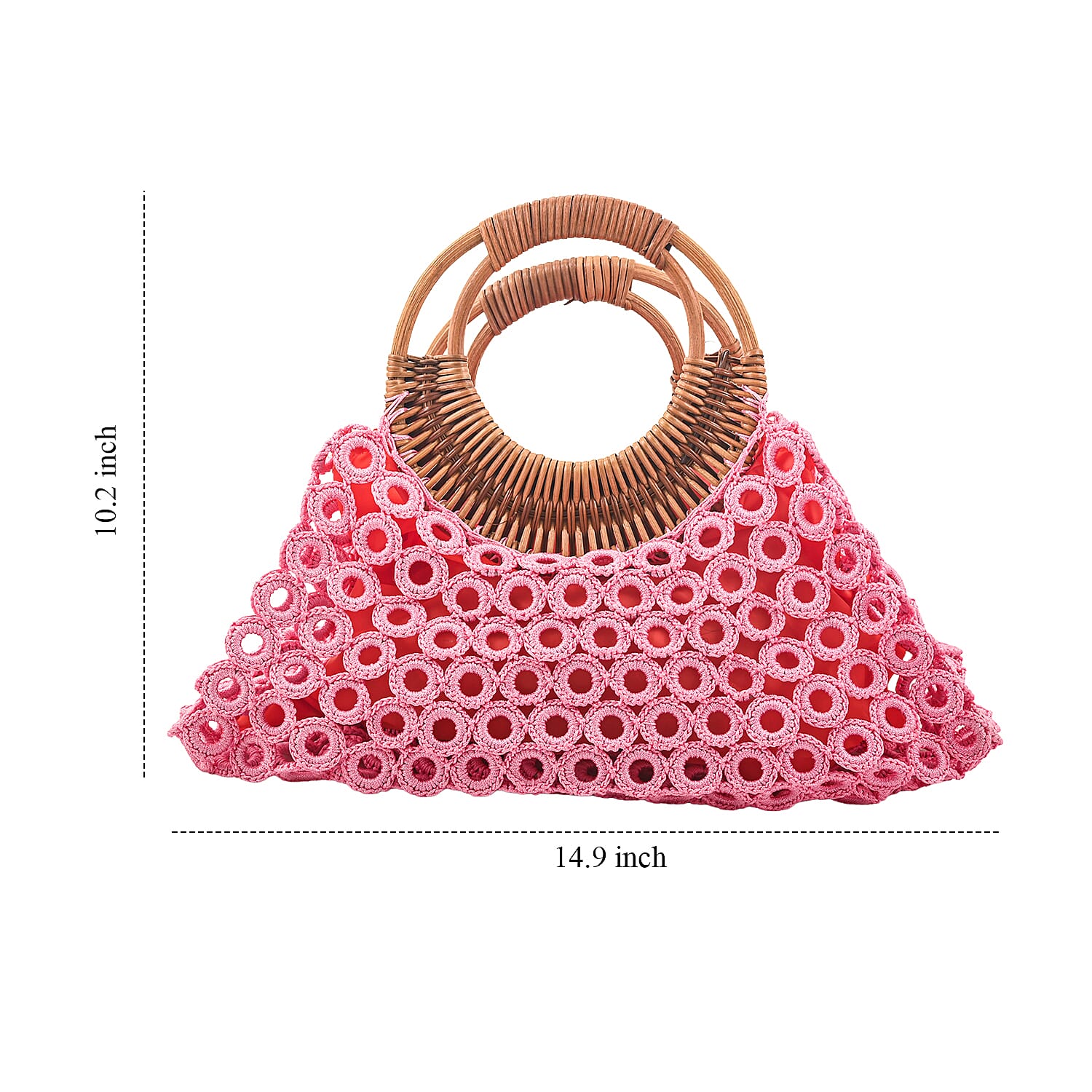 La Marey Pink Crochet Bag
