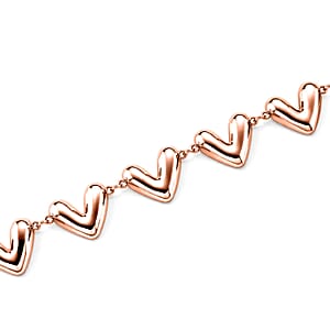 Chunky V-Link Chain Necklace in Rosetone 20-22 Inches