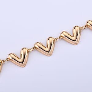 Chunky V-Link Chain Necklace in Goldtone 20-22 Inches