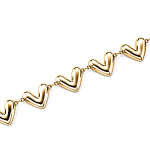 Chunky V-Link Chain Necklace in Goldtone 20-22 Inches