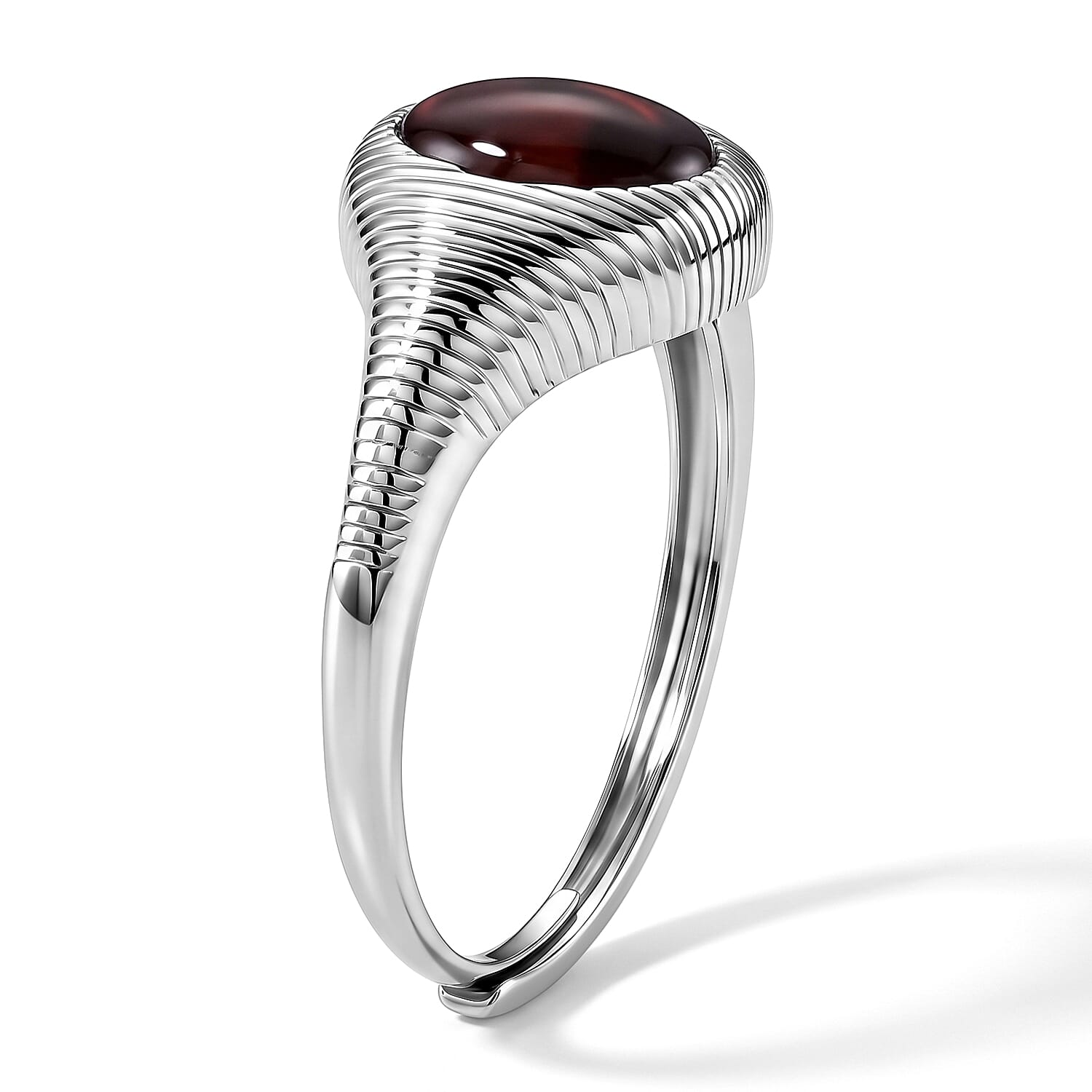 Mozambique Garnet 2.00 ctw Ring in Silvertone (Adjustable)